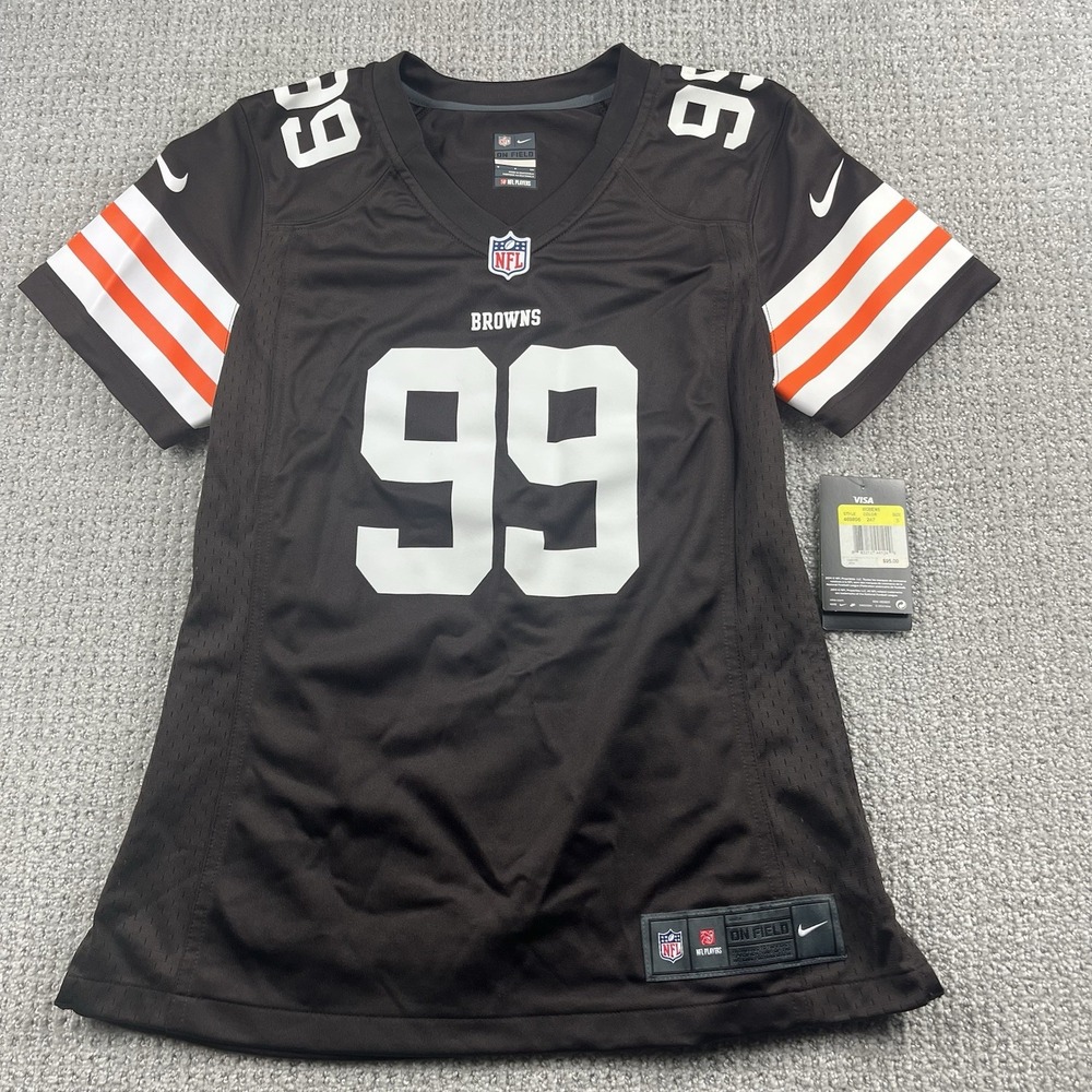 Nike Womens Cleveland Browns Paul Kruger 99 NFL Football Jersey Brown Small NWT